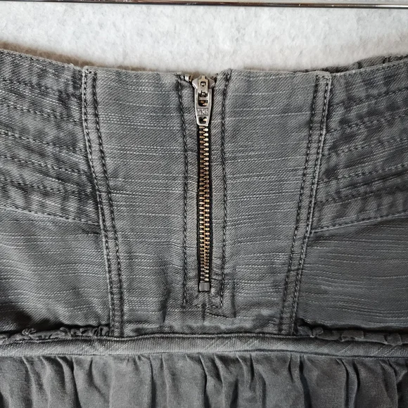 Free People Frost Bite Mini Skirt Layerd Ruffle Womens Size 8 Gray Y2k Style - Picture 8 of 13